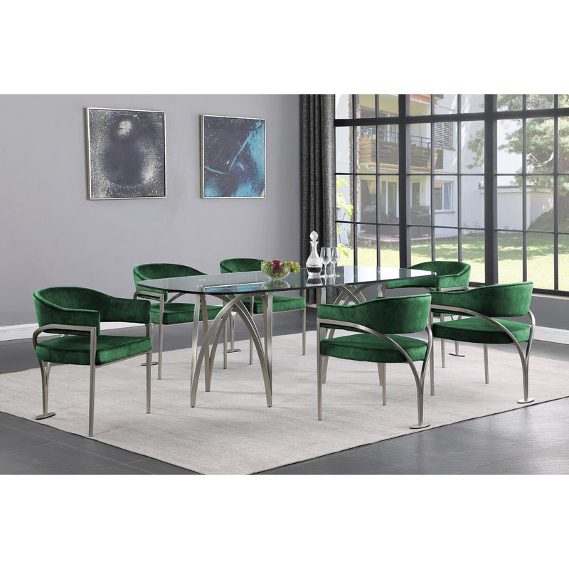 Meridian Madelyn Green Velvet Dining Chair IMAGE 6