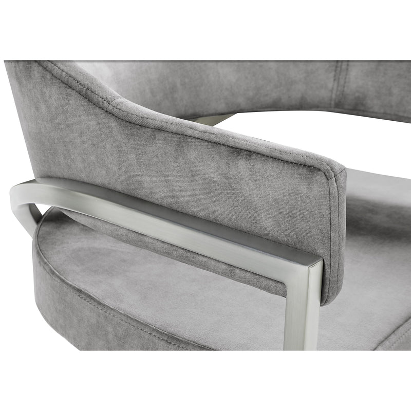 Meridian Madelyn Grey Velvet Dining Chair IMAGE 5
