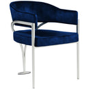 Meridian Madelyn Navy Velvet Dining Chair IMAGE 3