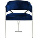 Meridian Madelyn Navy Velvet Dining Chair IMAGE 4