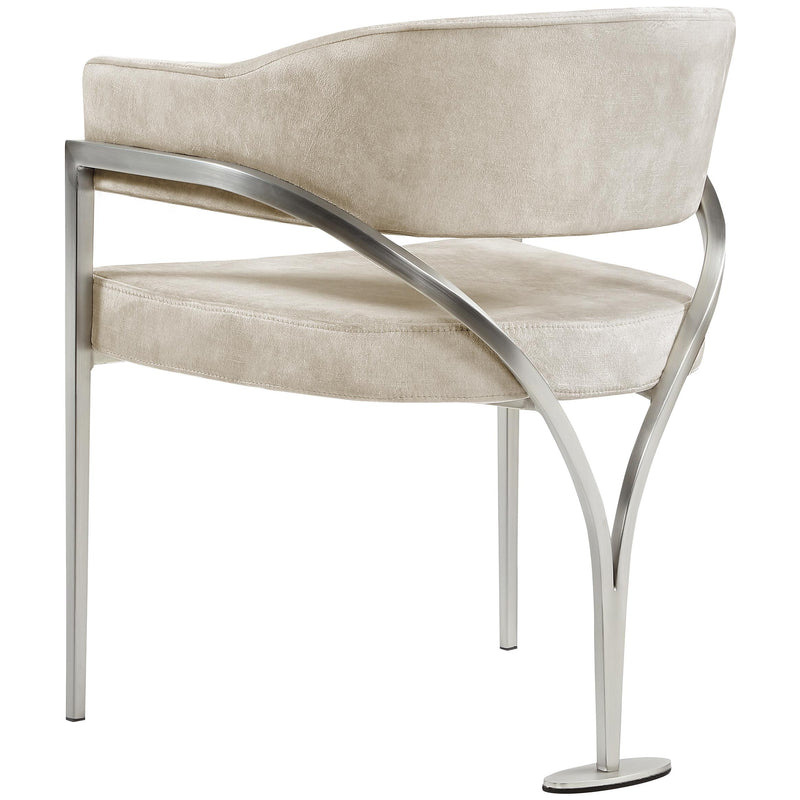 Meridian Madelyn Stone Velvet Dining Chair IMAGE 2