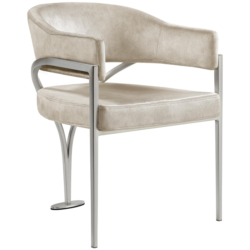 Meridian Madelyn Stone Velvet Dining Chair IMAGE 3