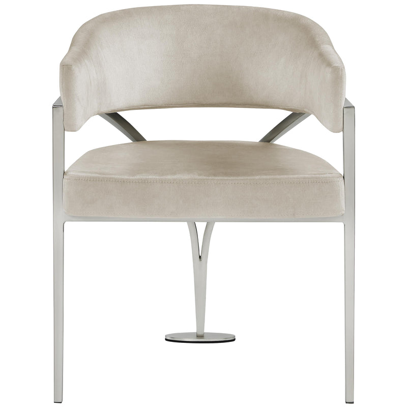 Meridian Madelyn Stone Velvet Dining Chair IMAGE 4