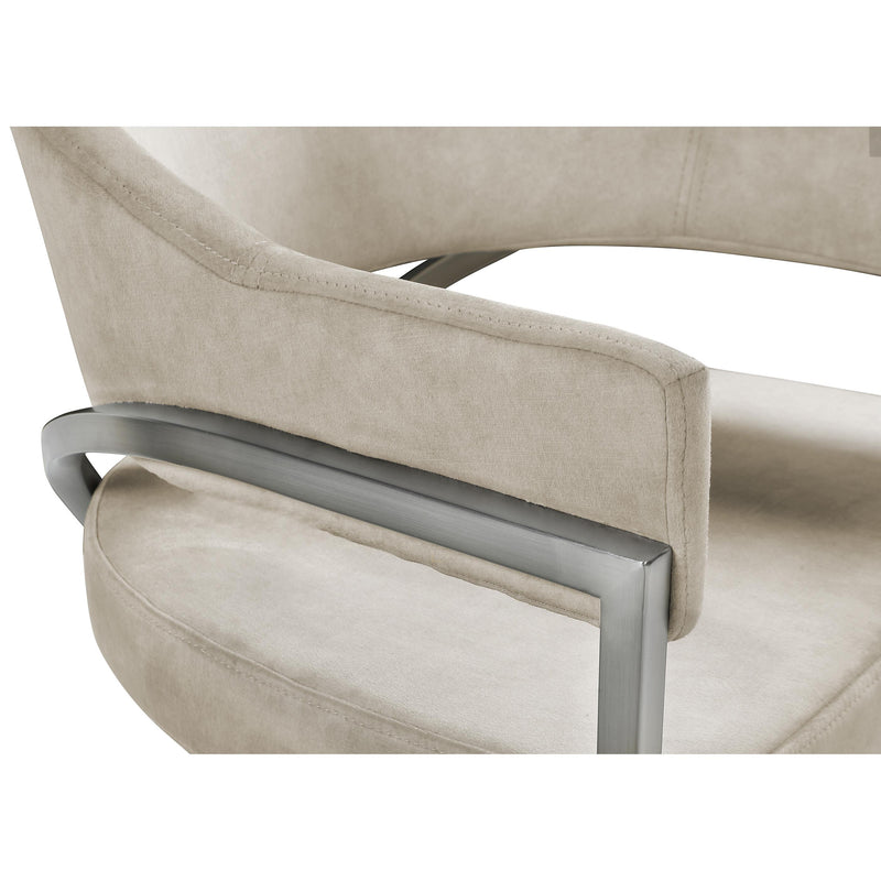 Meridian Madelyn Stone Velvet Dining Chair IMAGE 5