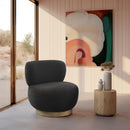 Meridian Calais Black Boucle Fabric Accent Chair IMAGE 2