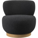 Meridian Calais Black Boucle Fabric Accent Chair IMAGE 4