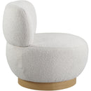 Meridian Calais Cream Boucle Fabric Accent Chair IMAGE 5
