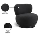 Meridian Calais Black Boucle Fabric Accent Chair IMAGE 8