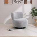 Meridian Calais Grey Boucle Fabric Accent Chair IMAGE 2