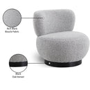 Meridian Calais Grey Boucle Fabric Accent Chair IMAGE 8