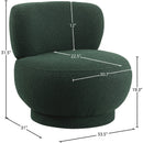 Meridian Calais Green Boucle Fabric Accent Chair IMAGE 7