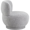 Meridian Calais Grey Boucle Fabric Accent Chair IMAGE 5