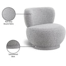 Meridian Calais Grey Boucle Fabric Accent Chair IMAGE 8