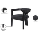 Meridian Carlyle Black Vegan Leather Dining Chair IMAGE 9