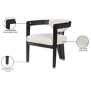 Meridian Carlyle Cream Vegan Leather Dining Chair IMAGE 9