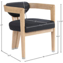 Meridian Carlyle Black Vegan Leather Dining Chair IMAGE 9