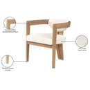 Meridian Carlyle Cream Vegan Leather Dining Chair IMAGE 10