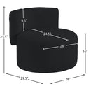 Meridian Como Black Boucle Fabric Accent Chair IMAGE 9