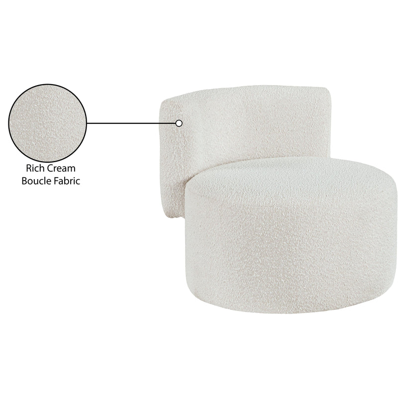 Meridian Como Cream Boucle Fabric Accent Chair IMAGE 10