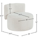 Meridian Como Cream Boucle Fabric Accent Chair IMAGE 9