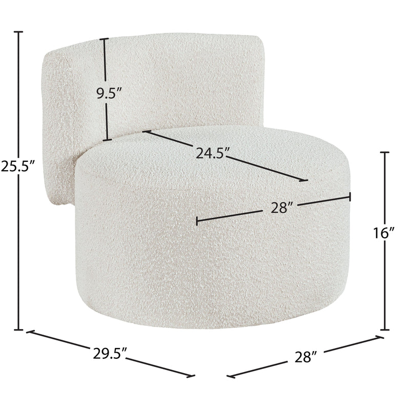 Meridian Como Cream Boucle Fabric Accent Chair IMAGE 9
