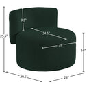 Meridian Como Green Boucle Fabric Accent Chair IMAGE 9