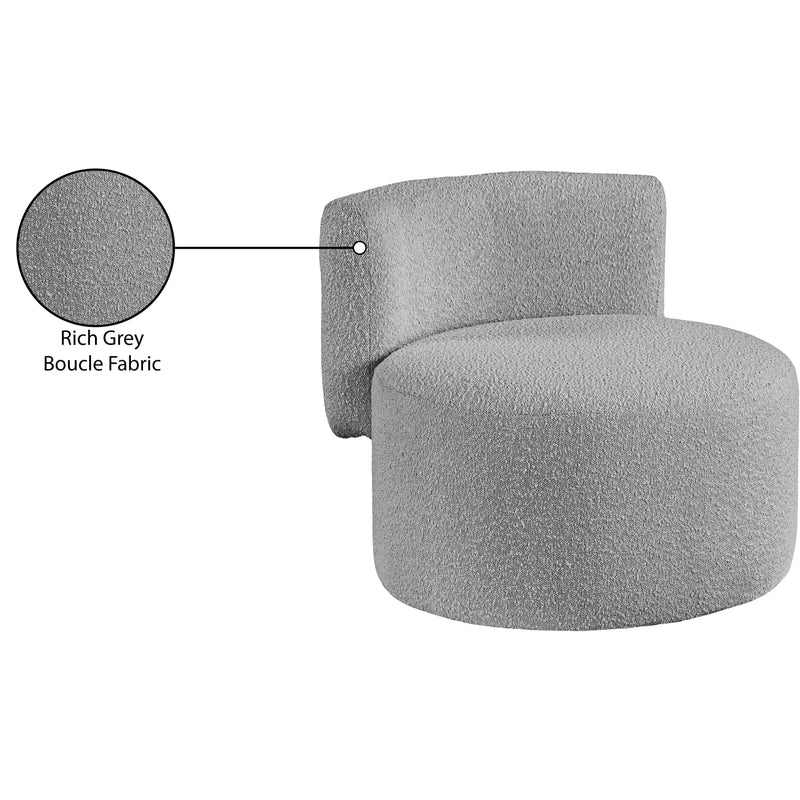 Meridian Como Grey Boucle Fabric Accent Chair IMAGE 10