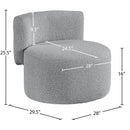 Meridian Como Grey Boucle Fabric Accent Chair IMAGE 9