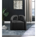 Meridian Otto Black Boucle Fabric Accent Chair IMAGE 2