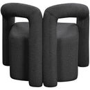 Meridian Otto Black Boucle Fabric Accent Chair IMAGE 3