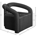 Meridian Otto Black Boucle Fabric Accent Chair IMAGE 8