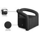 Meridian Otto Black Boucle Fabric Accent Chair IMAGE 9