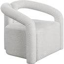 Meridian Otto Cream Boucle Fabric Accent Chair IMAGE 4