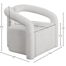 Meridian Otto Cream Boucle Fabric Accent Chair IMAGE 8