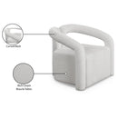 Meridian Otto Cream Boucle Fabric Accent Chair IMAGE 9