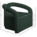 Meridian Otto Green Boucle Fabric Accent Chair IMAGE 8