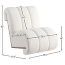 Meridian Swoon Cream Faux Sheepskin Accent Chair IMAGE 8