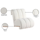 Meridian Swoon Cream Faux Sheepskin Accent Chair IMAGE 9