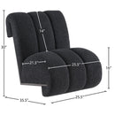 Meridian Swoon Black Faux Sheepskin Accent Chair IMAGE 8