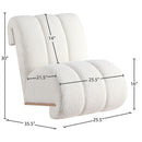 Meridian Swoon Cream Faux Sheepskin Accent Chair IMAGE 8