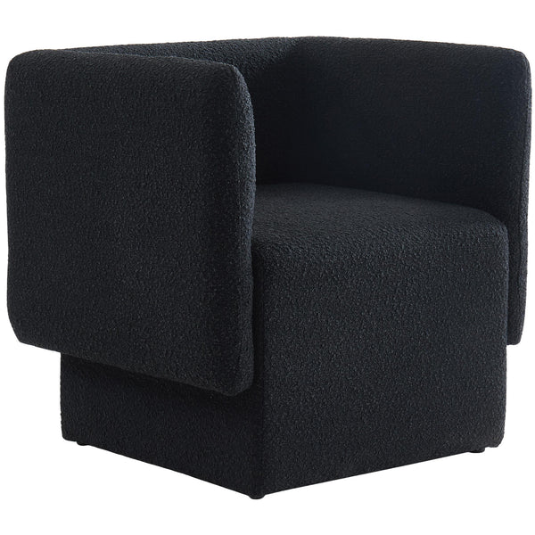 Meridian Vera Stationary Fabric Accent Chair 575Black IMAGE 1