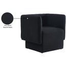 Meridian Vera Black Boucle Fabric Accent Chair IMAGE 7