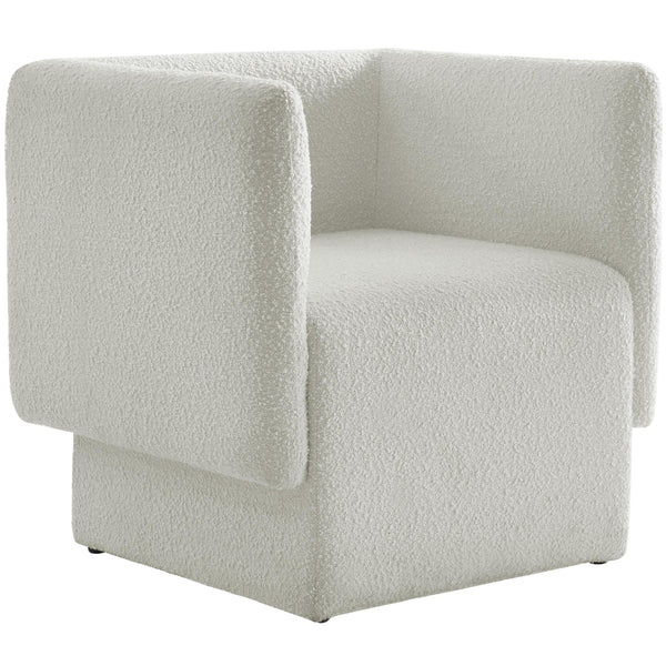 Meridian Vera Stationary Fabric Accent Chair 575Cream IMAGE 1