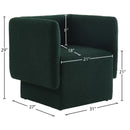 Meridian Vera Green Boucle Fabric Accent Chair IMAGE 6