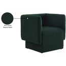 Meridian Vera Green Boucle Fabric Accent Chair IMAGE 7