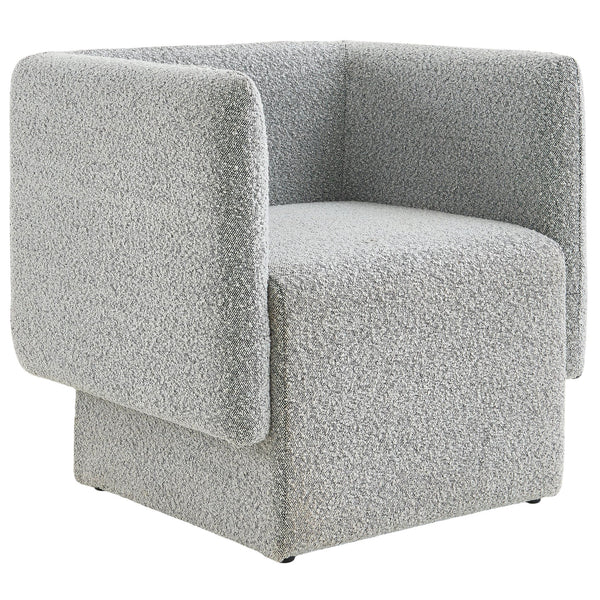 Meridian Vera Stationary Fabric Accent Chair 575Grey IMAGE 1