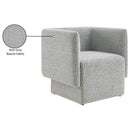 Meridian Vera Grey Boucle Fabric Accent Chair IMAGE 7