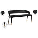 Meridian Destiny Black Velvet Bench IMAGE 8