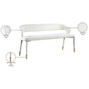 Meridian Destiny Cream Velvet Bench IMAGE 8