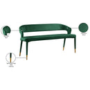 Meridian Destiny Green Velvet Bench IMAGE 8